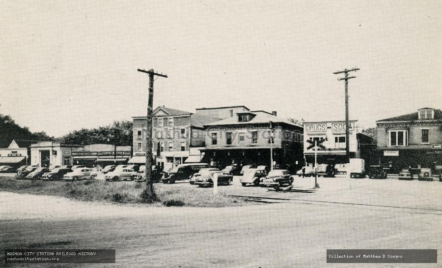 Postcard: Railroad Square, East Pepperell, Massachusetts